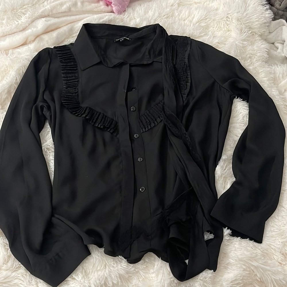 Black top with tie front